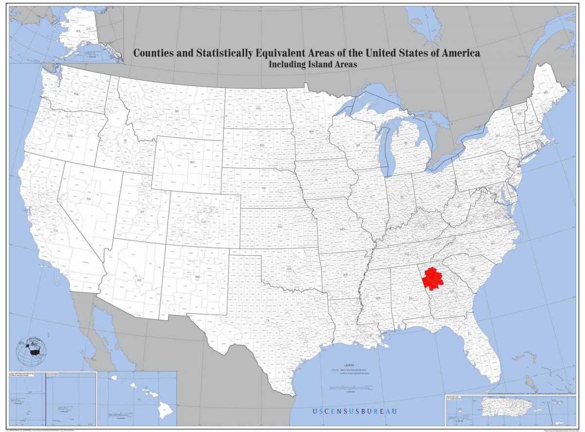 آتلانتا در آمریکا نقشه