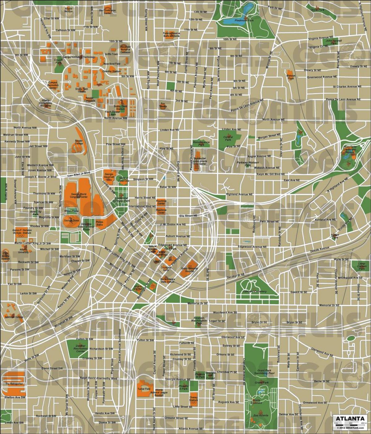 شهر آتلانتا نقشه