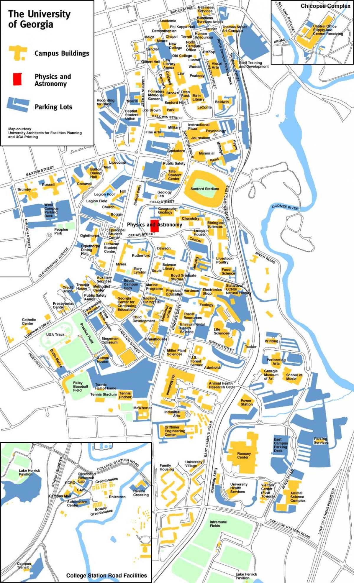 دانشگاه گرجستان نقشه