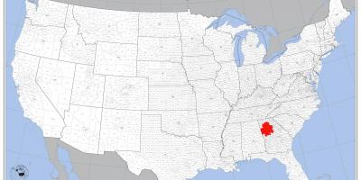 آتلانتا در آمریکا نقشه