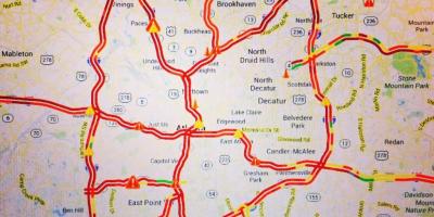 نقشه از آتلانتا ترافیک