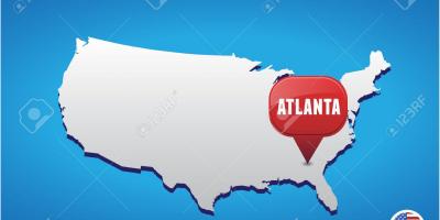 آتلانتا در ایالات متحده آمریکا نقشه