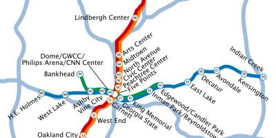 نقشه مترو آتلانتا