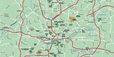 آتلانتا نقشه منطقه