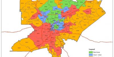 آتلانتا منطقه و کد پستی و نقشه