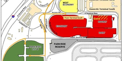 Hartsfield, آتلانتا, پارکینگ فرودگاه نقشه